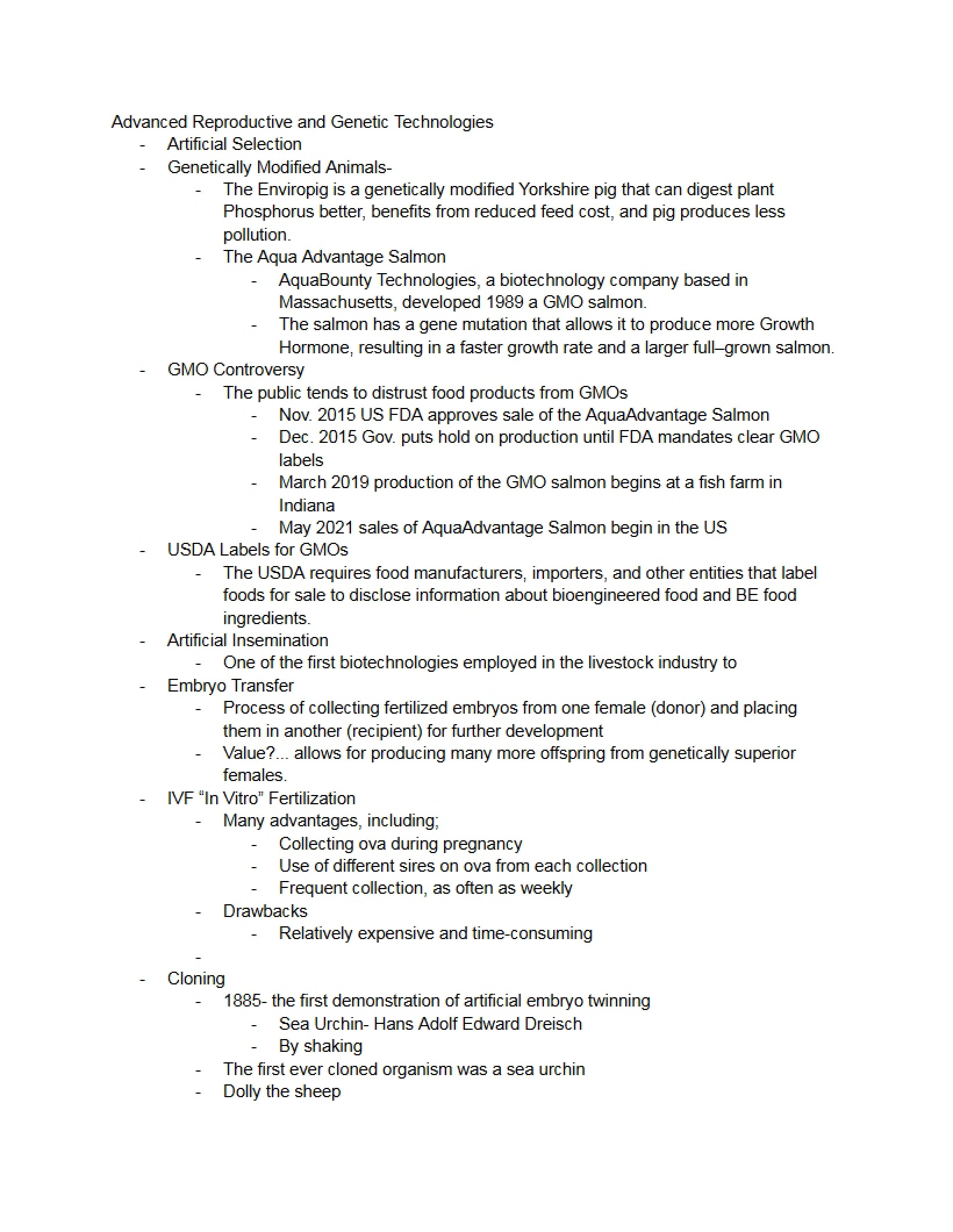 Genetic and Reproductive Technologies