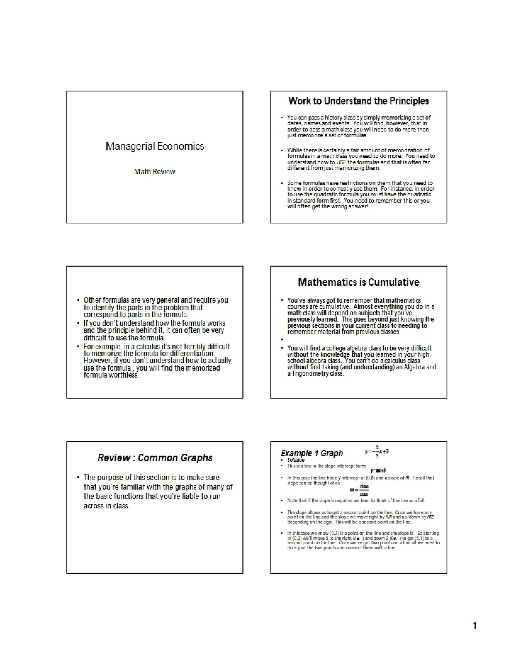 Managerial Economics Review