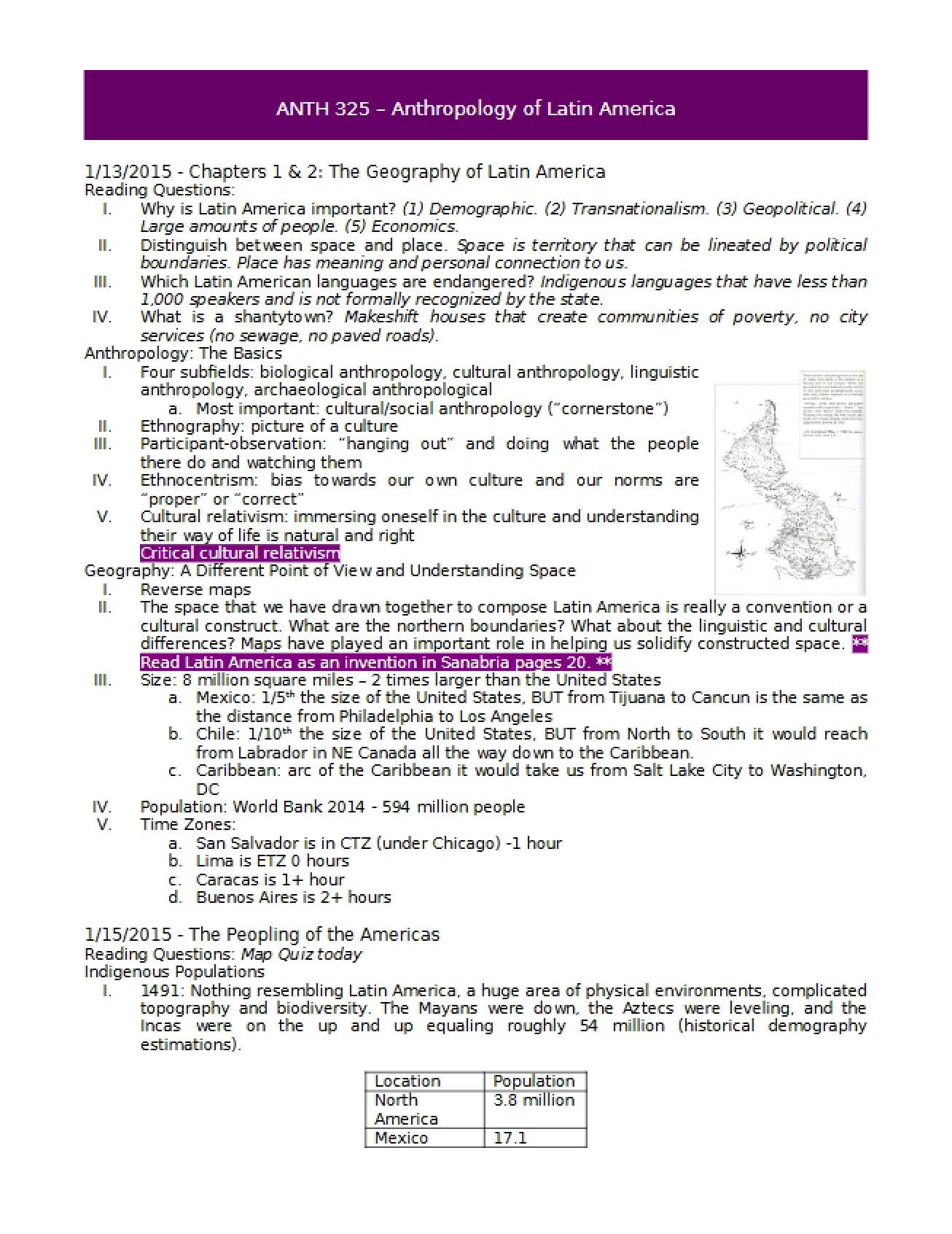 Geography of Latin America (Chapters 1 & 2)