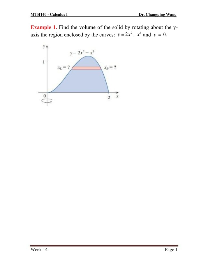 Week 14 Course Materials for MTH 140