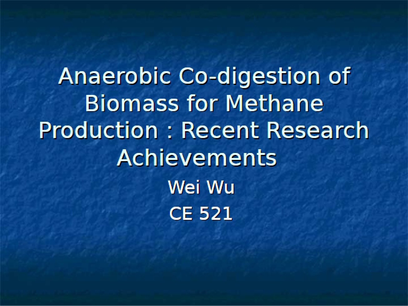 Co-digestion of Biomass in Anaerobic Systems