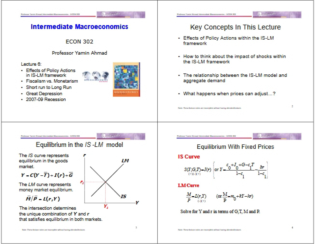 Macroeconomics (Intermediate)