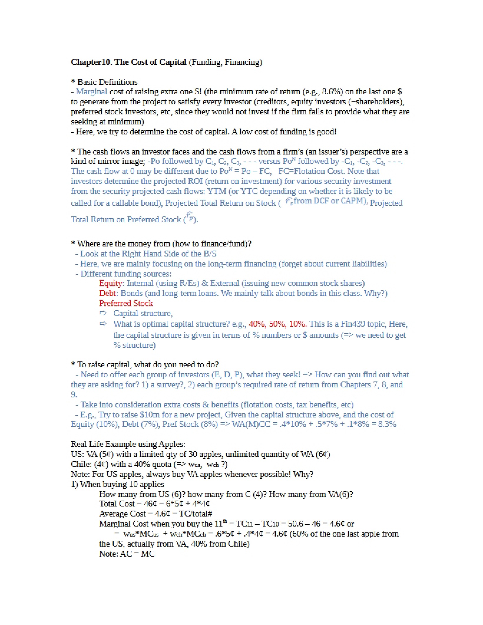 Principles of Capital Cost