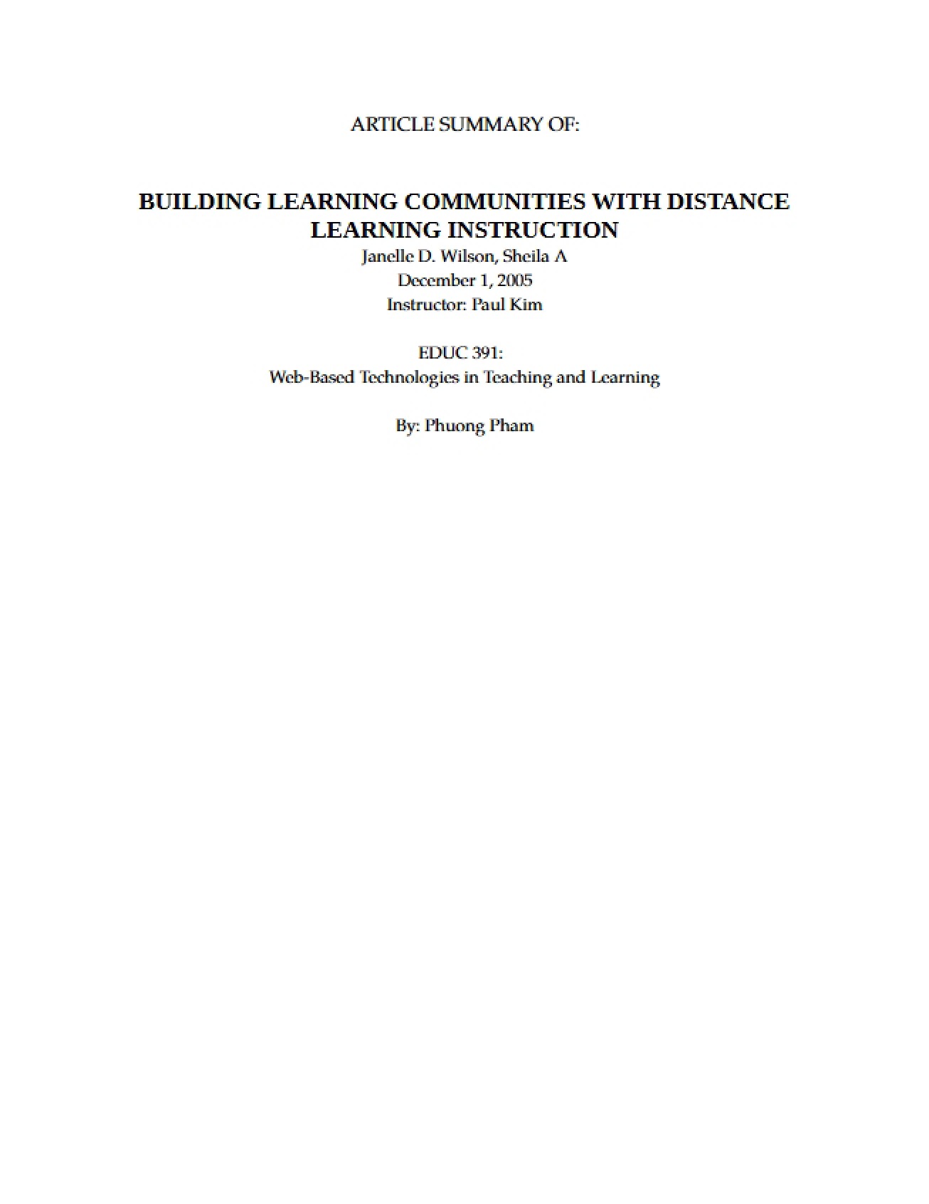Second Set of Study Notes for an Engineering Education and Online Learning Course