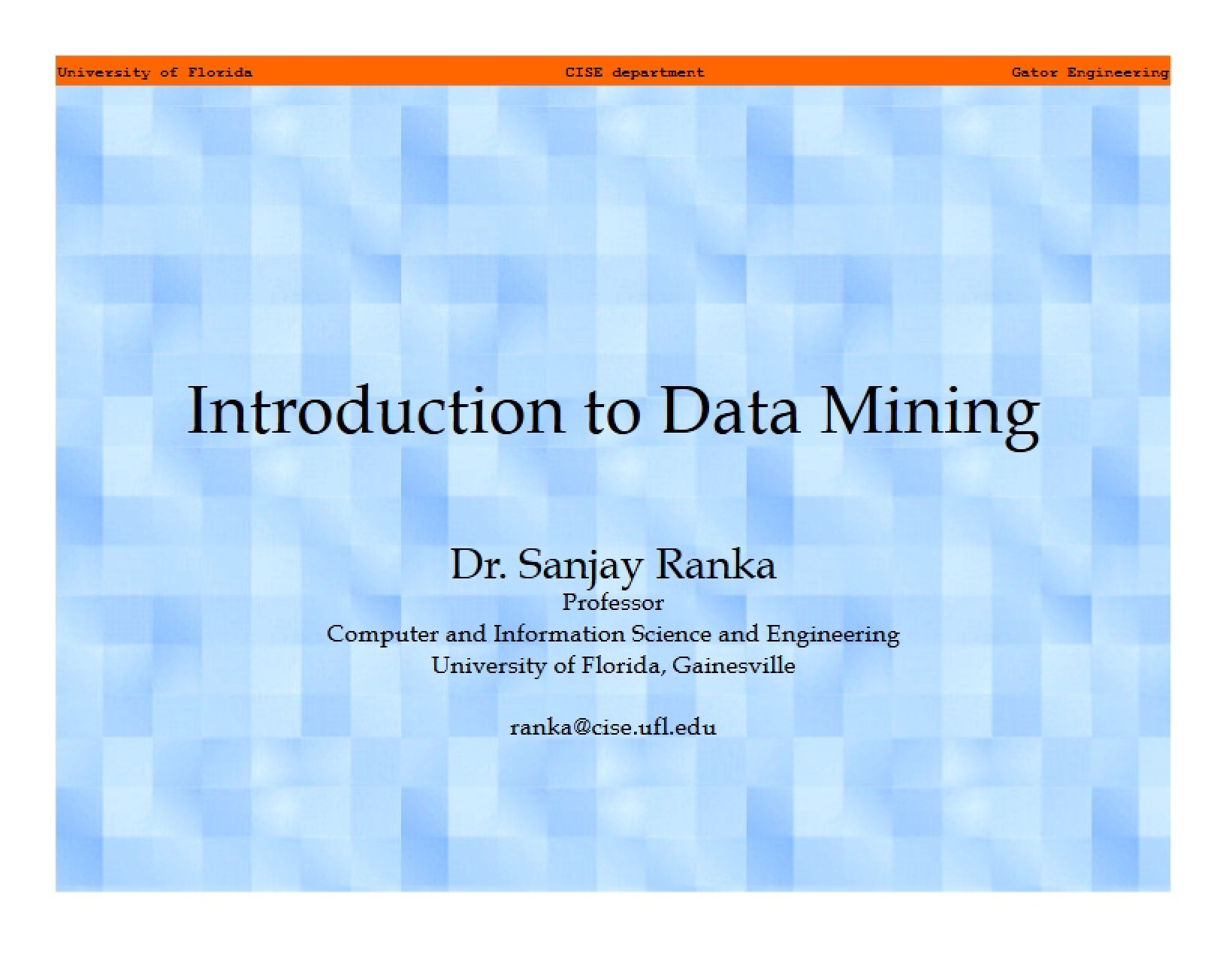 Data Mining Fundamentals
