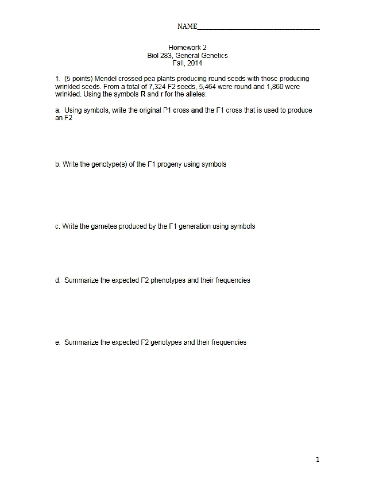 Second Homework Set