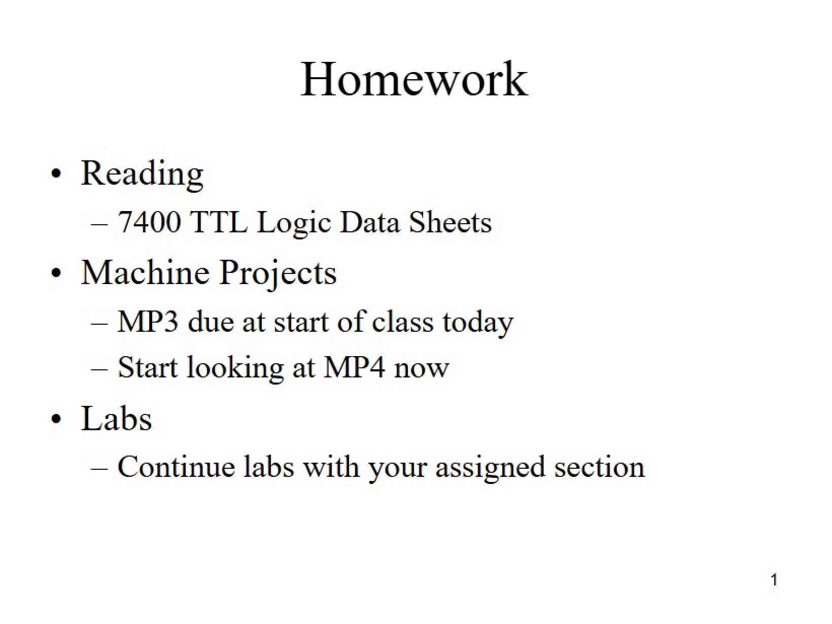 Computer Arch Homework