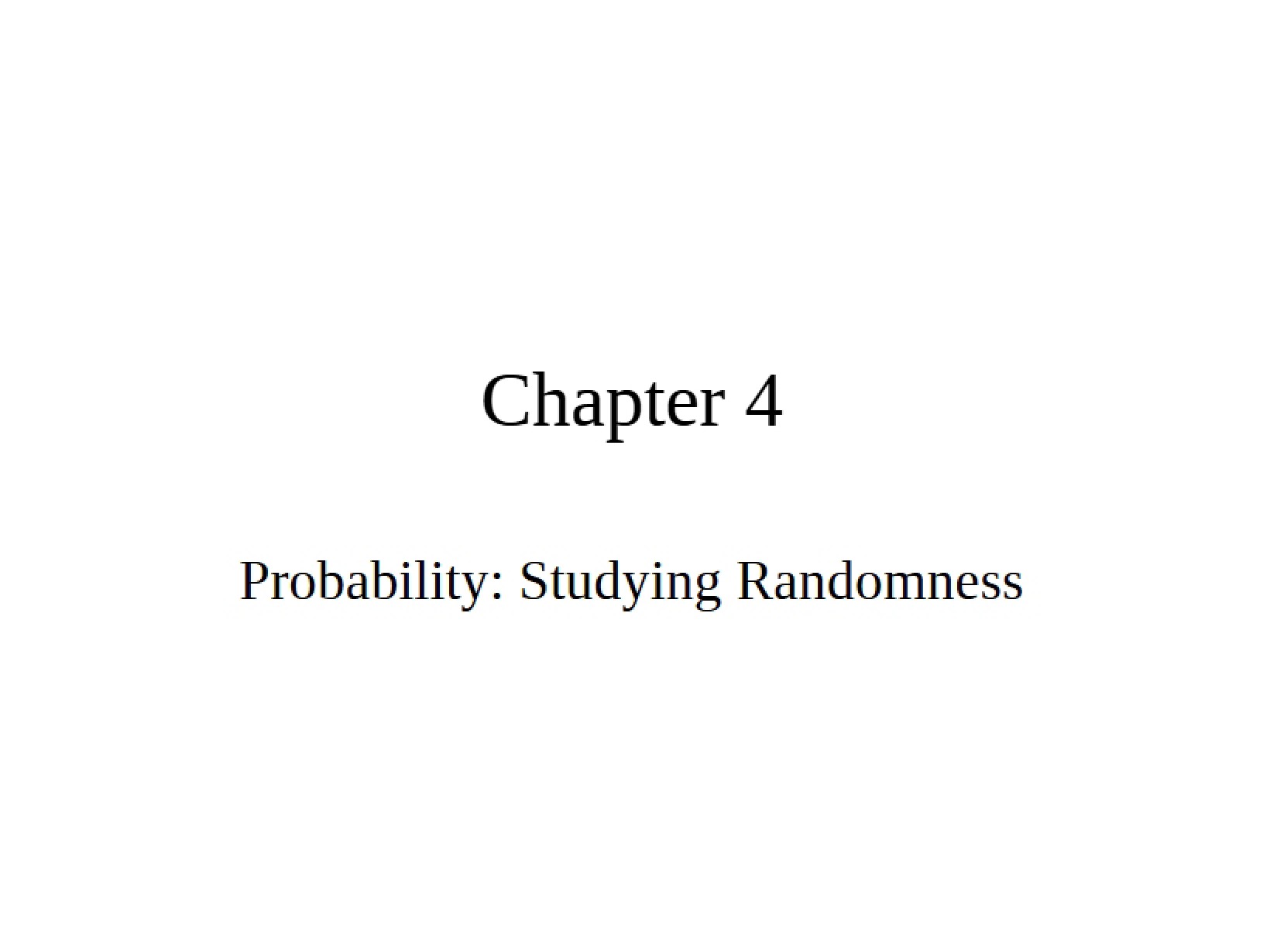 Randomness and Probability Study