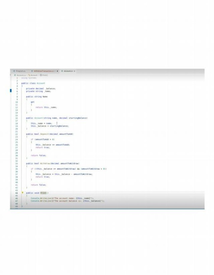 Withdraw Transaction Class