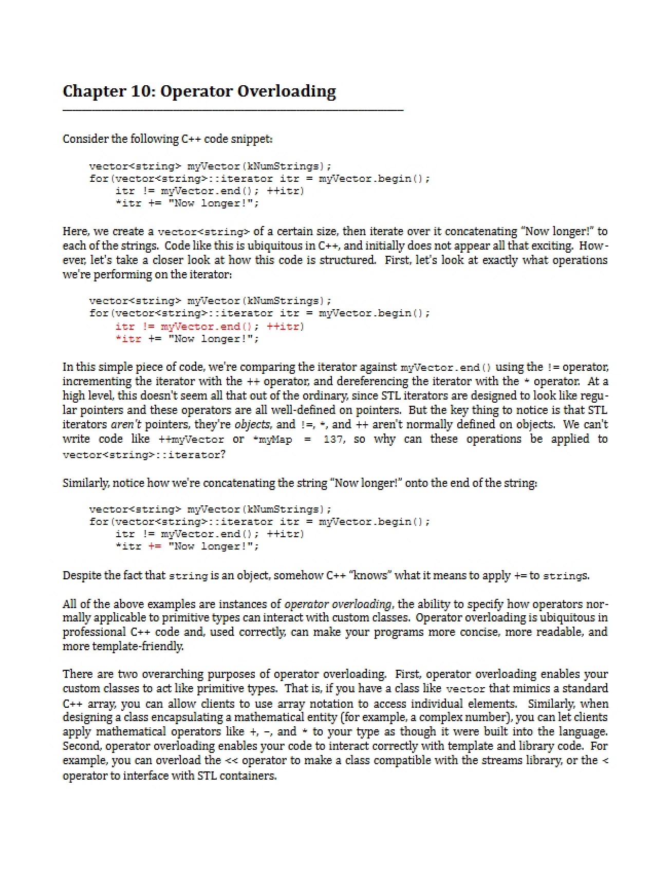 Introduction to Operator Overloading