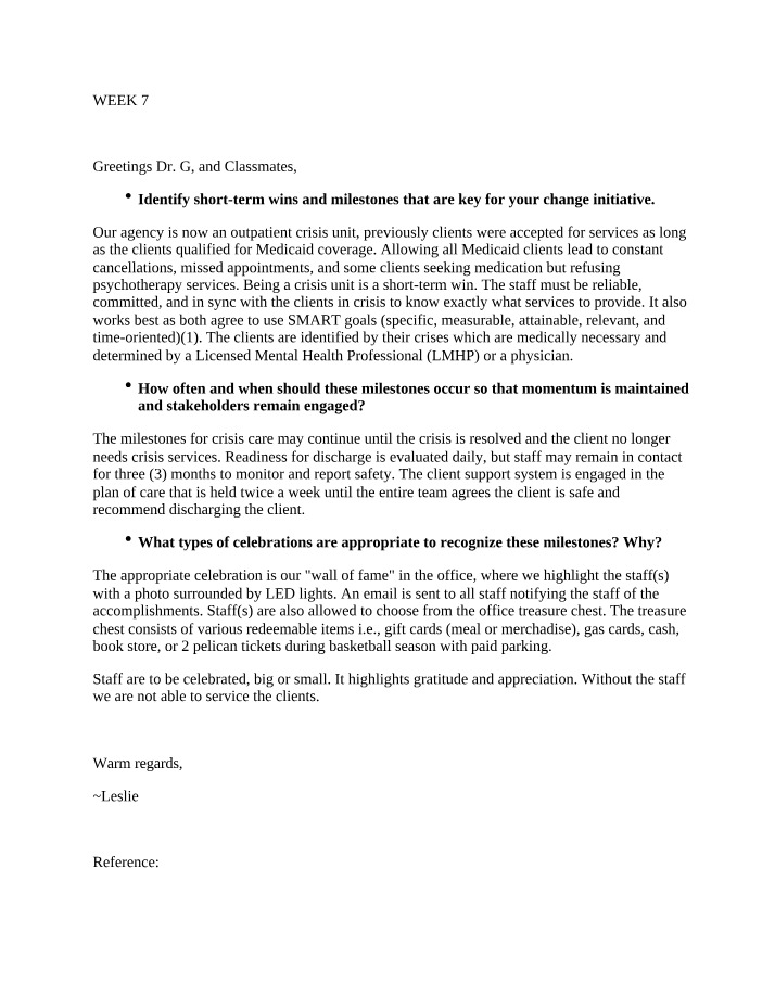 BUSINESS A 555 - Week 7 Notes