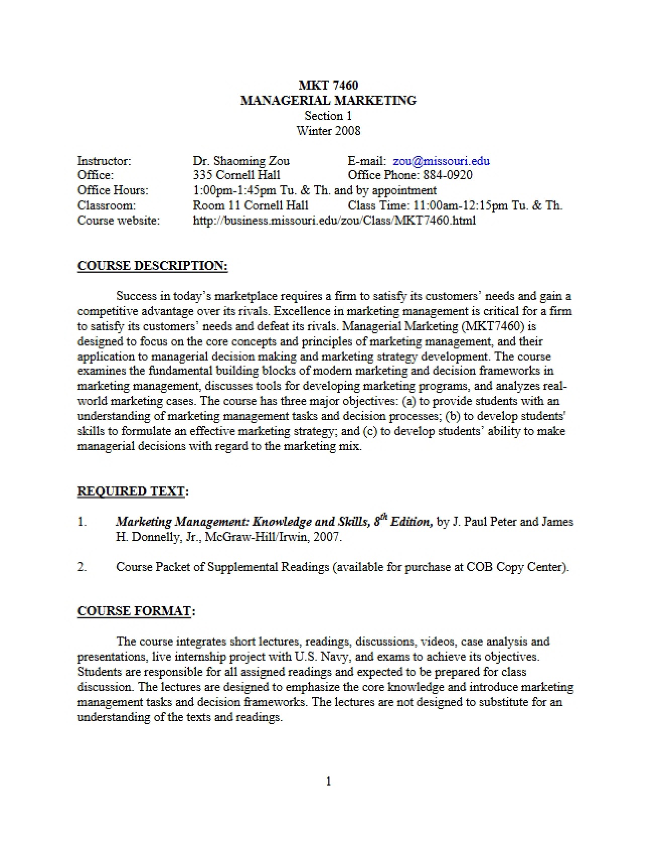 Course Outline