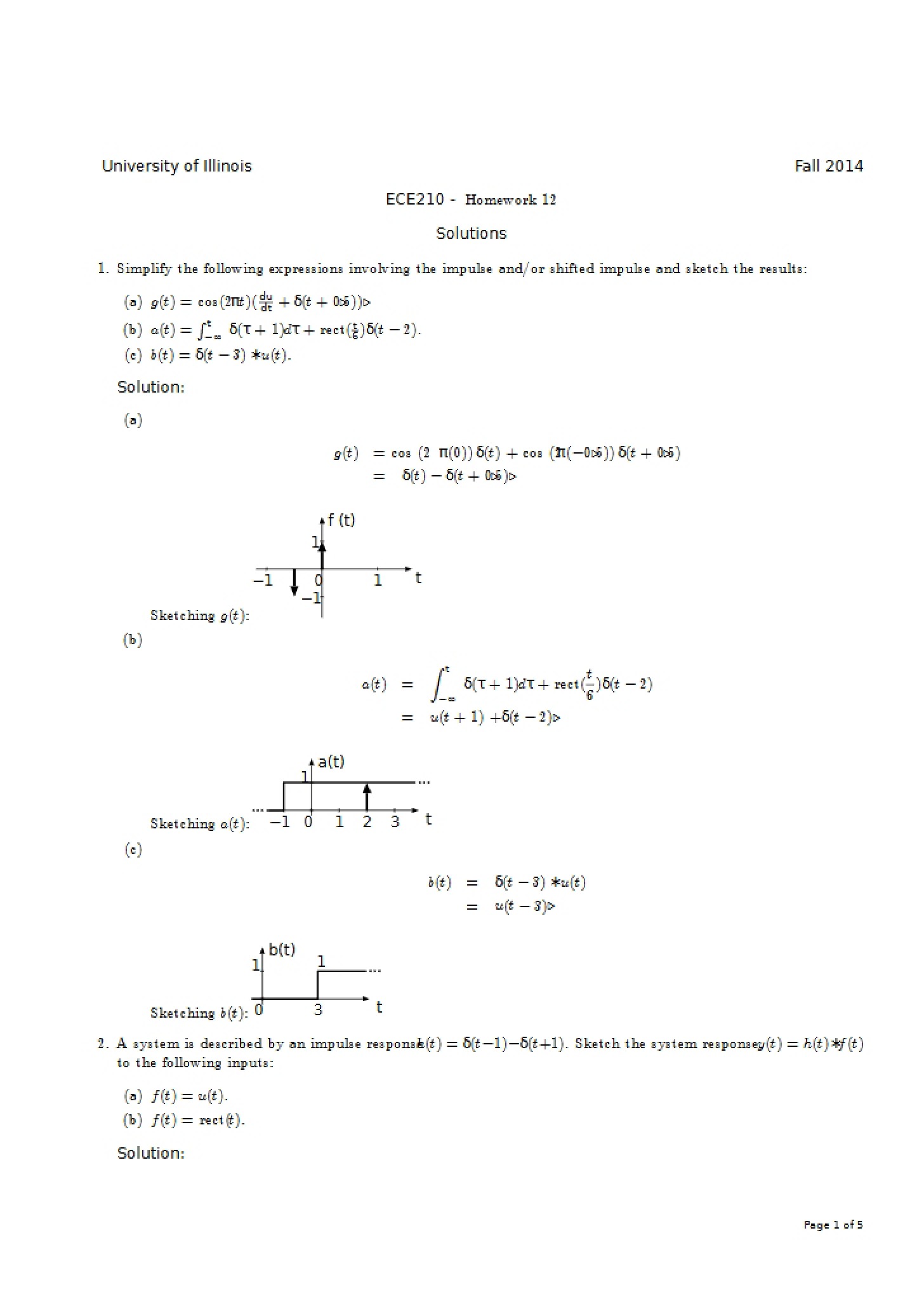 Fall 2014 Homework 12 Solutions