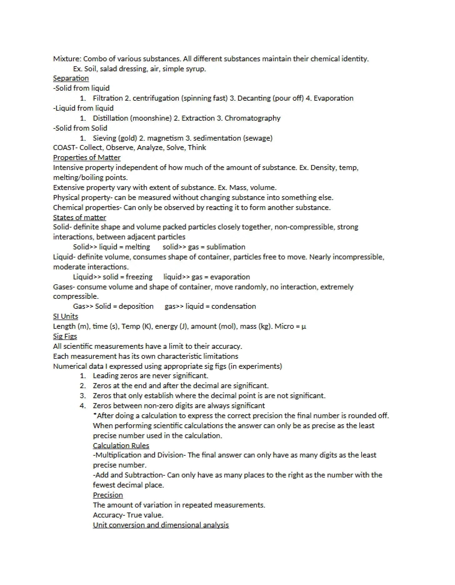 Class Notes