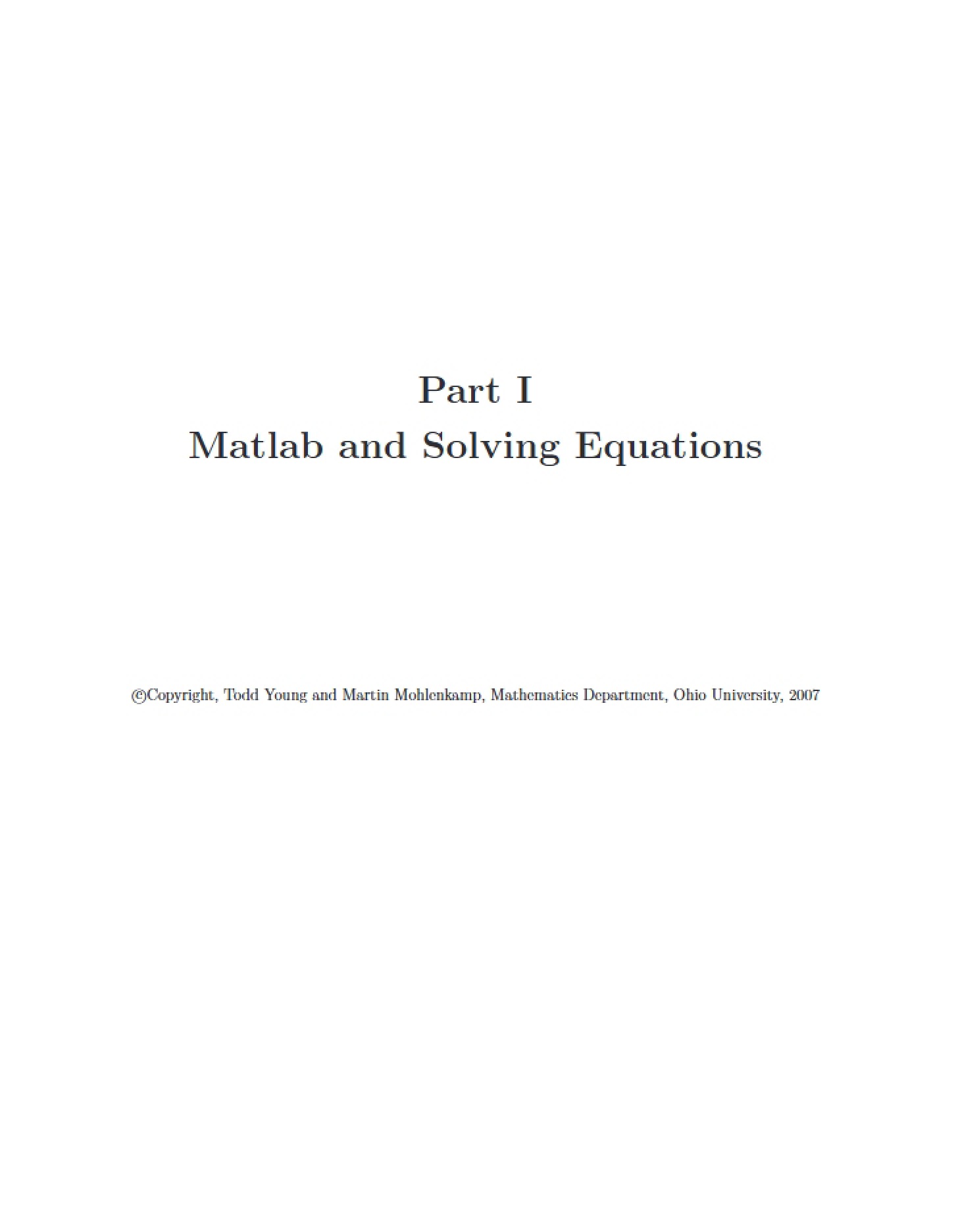 Matlab Plots, Functions, and Vectors