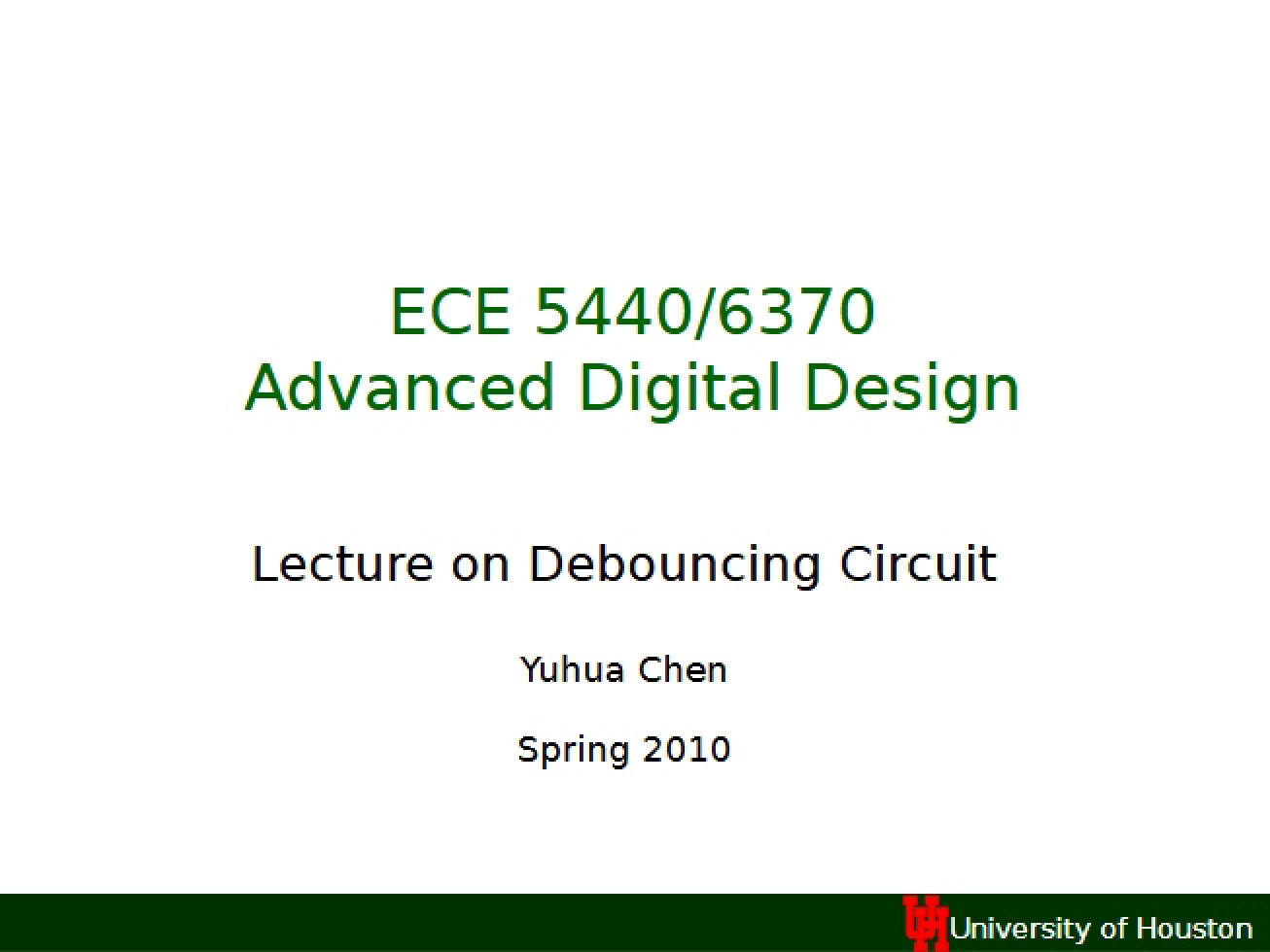 Circuit for Debouncing