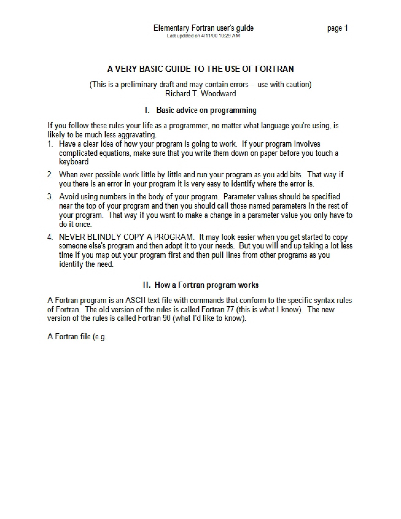 Guide to Fortran Programming