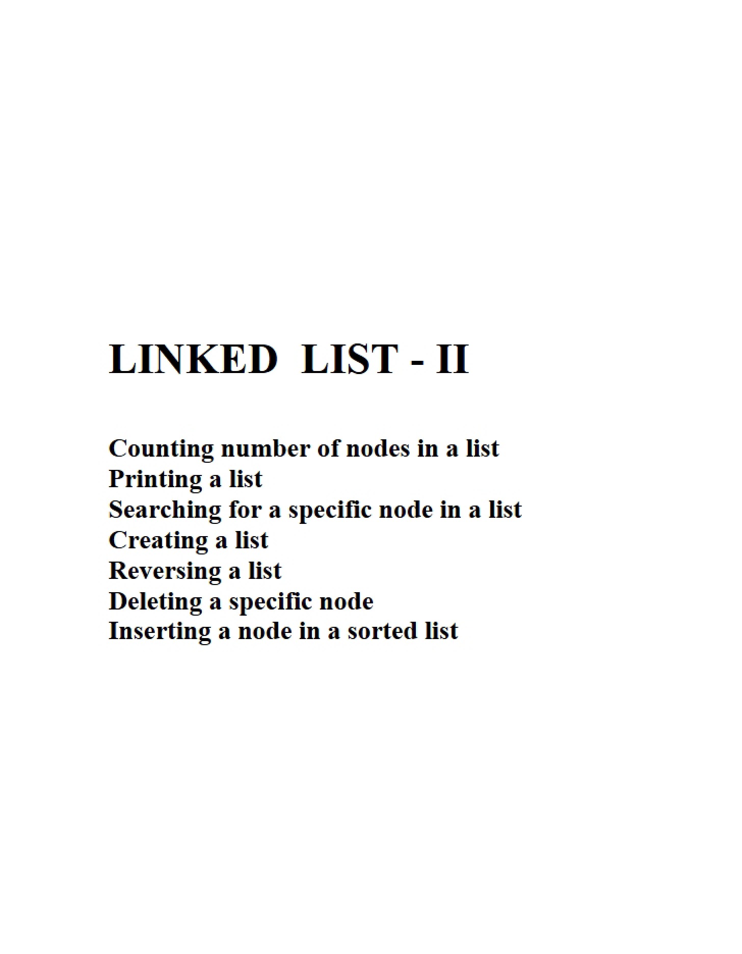 List Node Counting