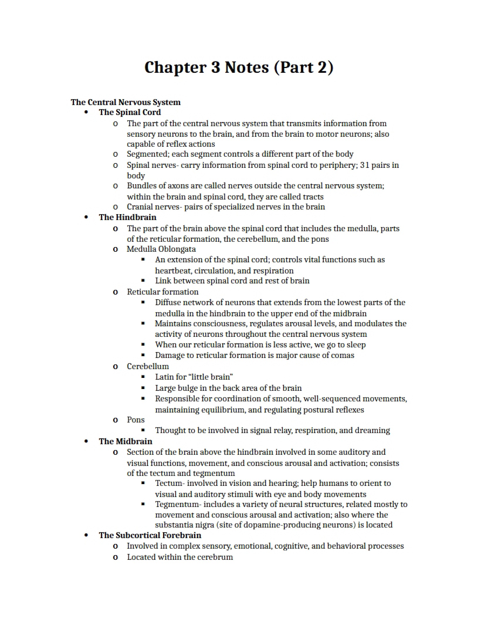 Part Two Notes Chapter 3