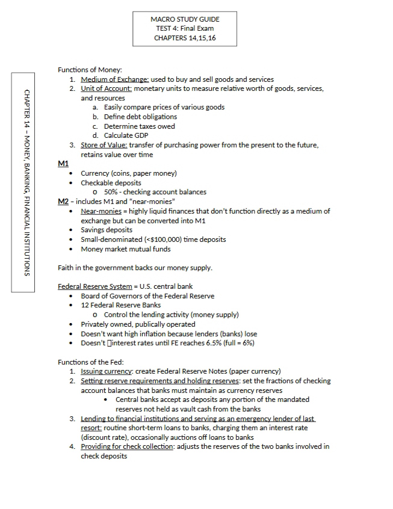 Test 4 Final Examination