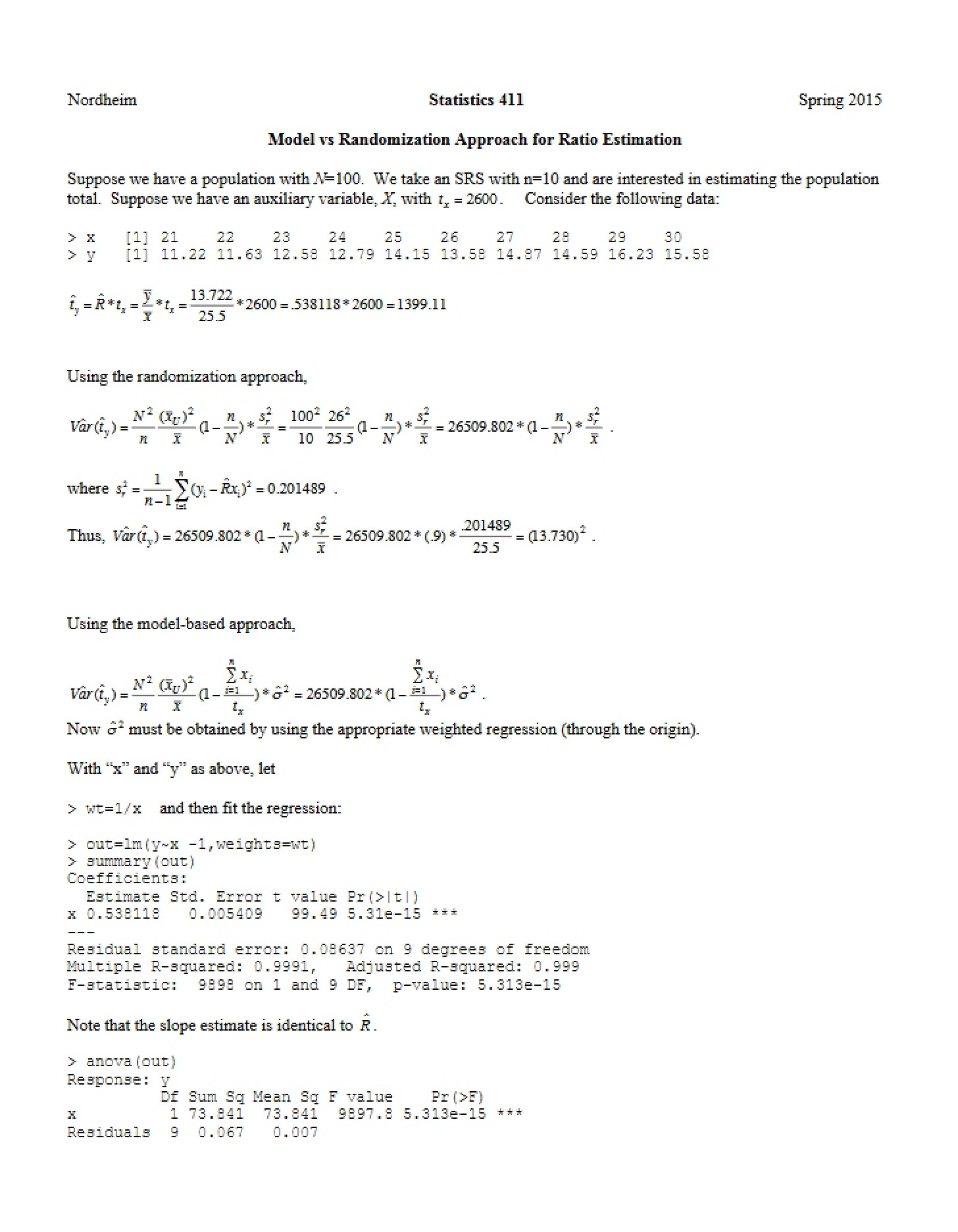 Randomization Model S15