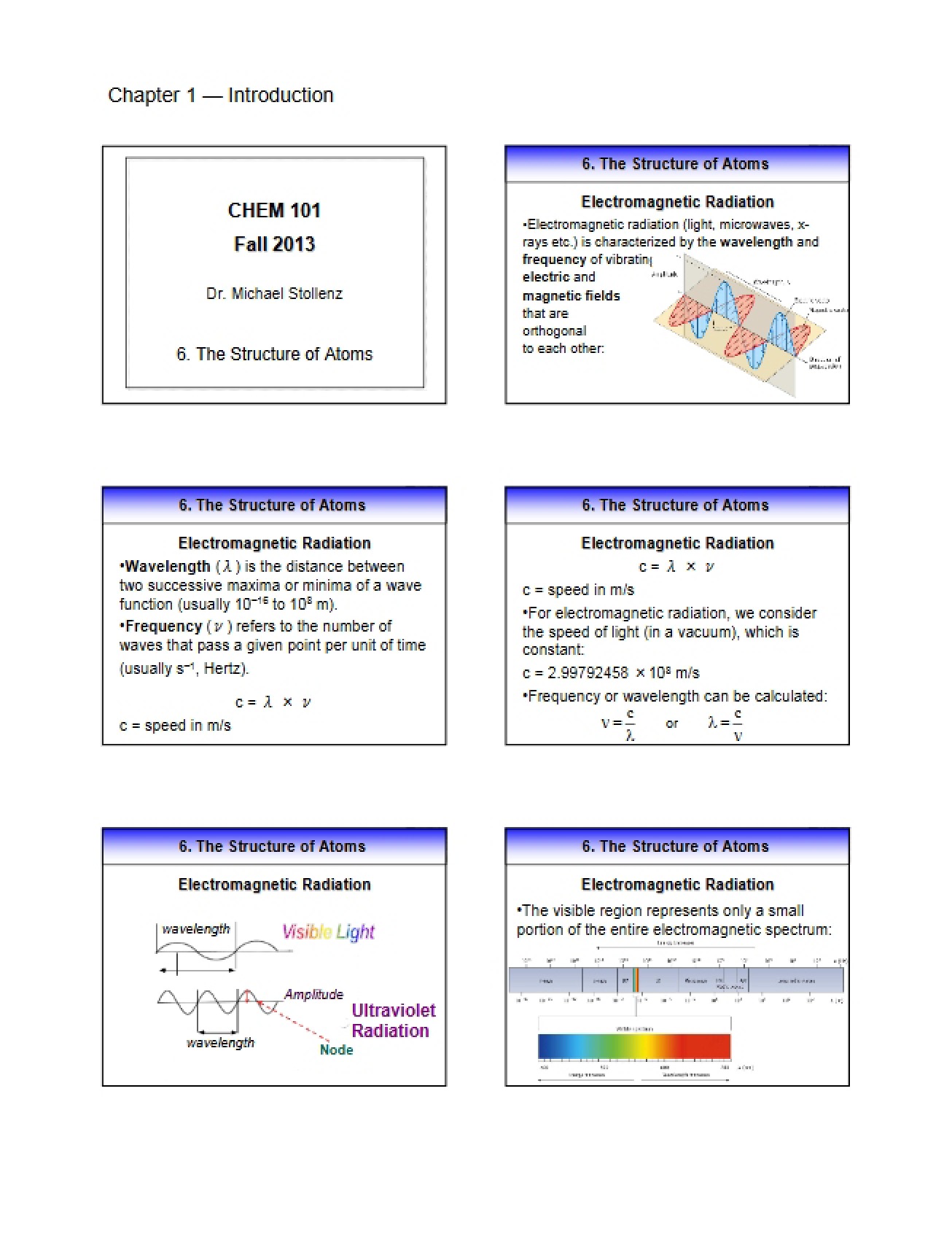 Sixth Chapter of Fundamentals of Chemistry I