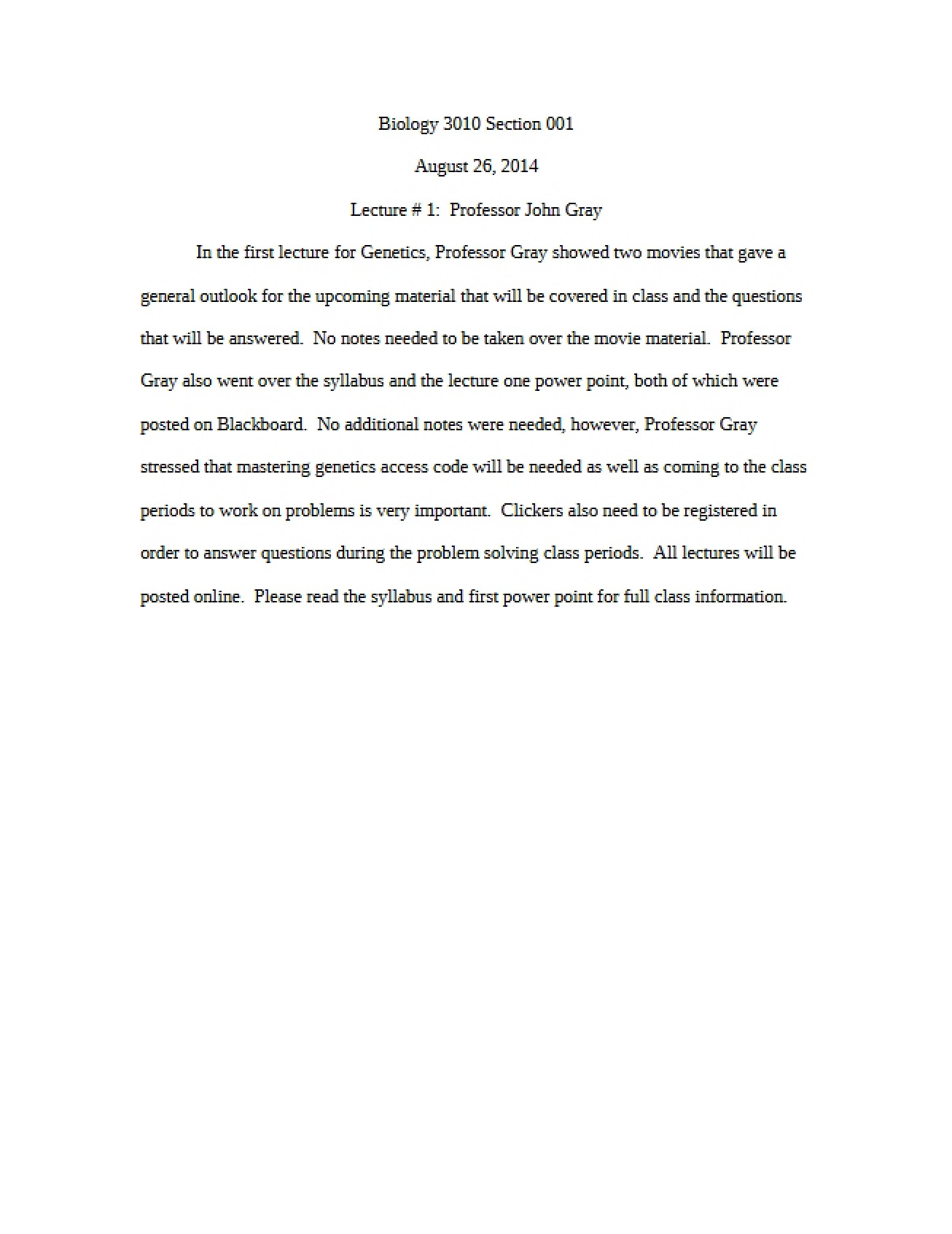 Lecture 1 Molecular Genetics
