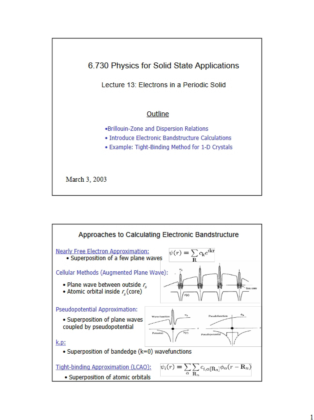 Periodic Solids and Electron Behavior