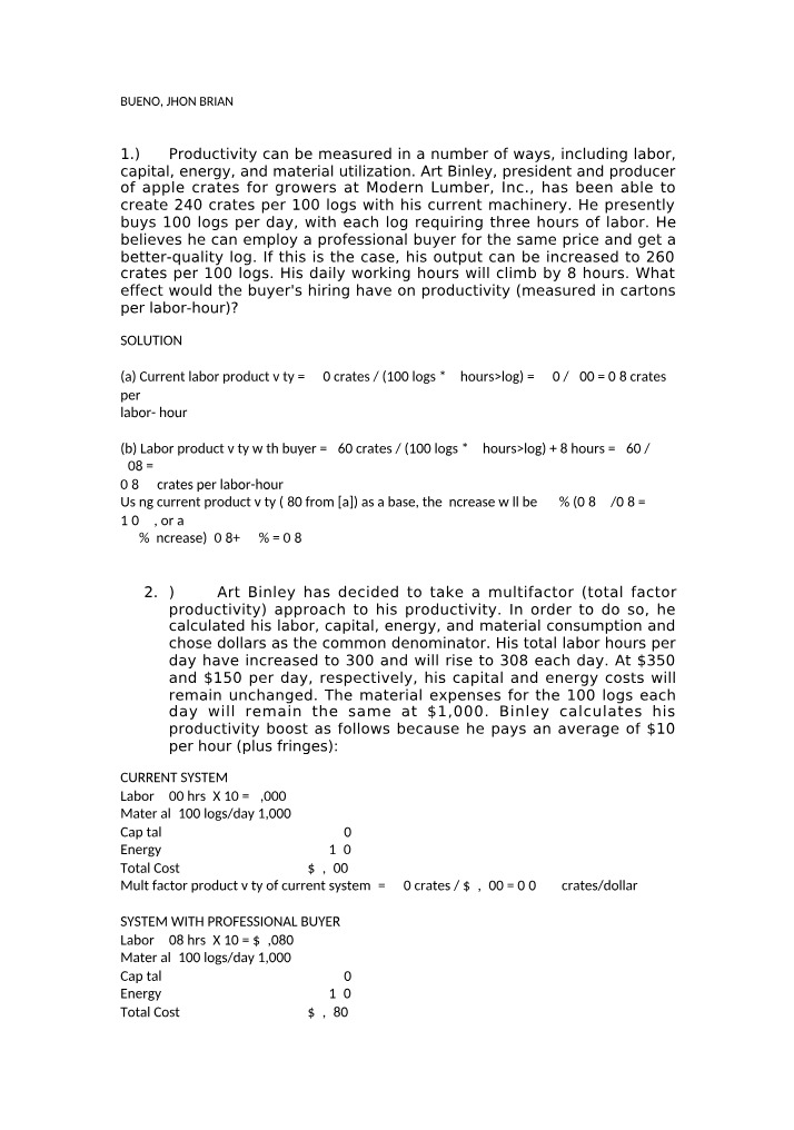 Hiring a Professional Buyer - Productivity Analysis