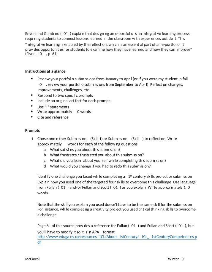 Final Course Reflection