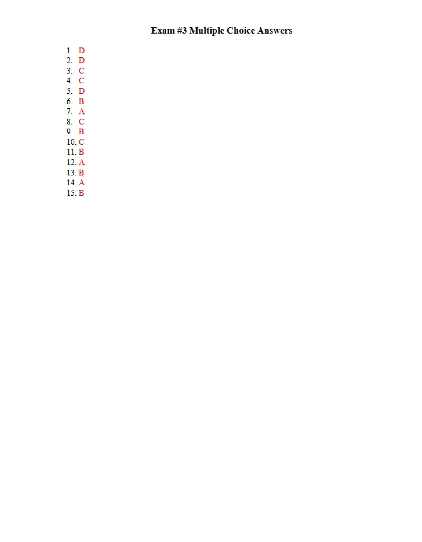 Solutions for Exam 3 Written Problems