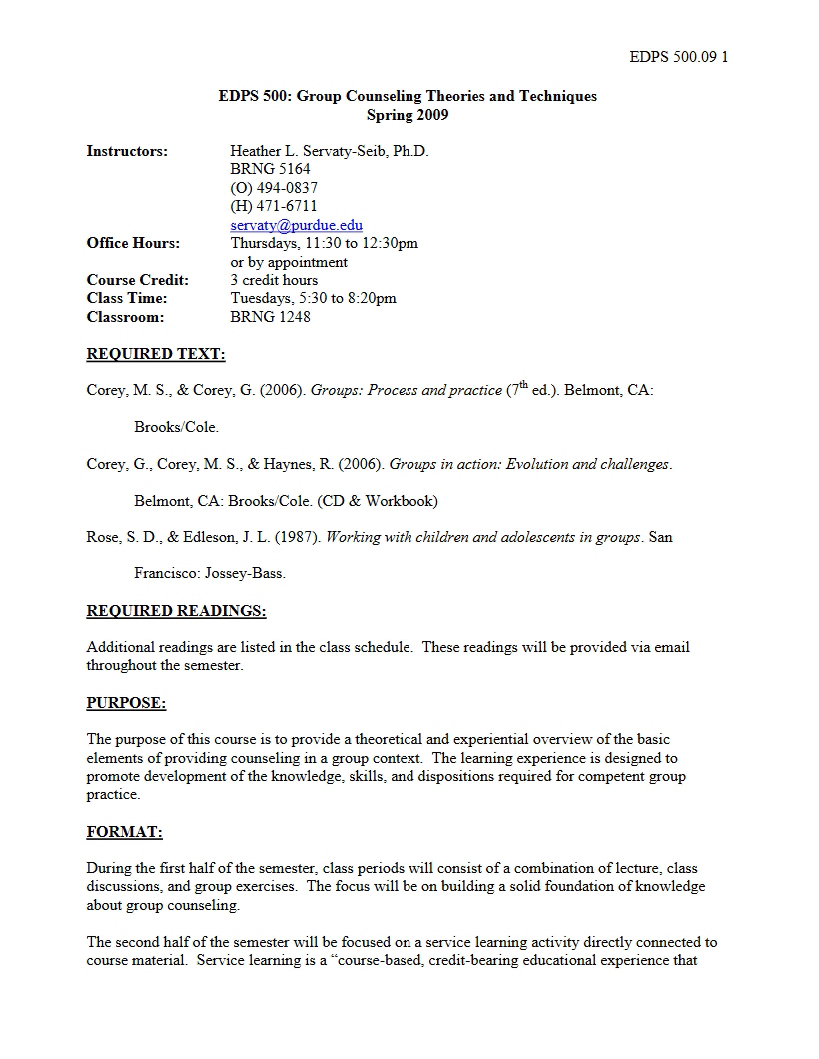 Syllabus - 13 Pages