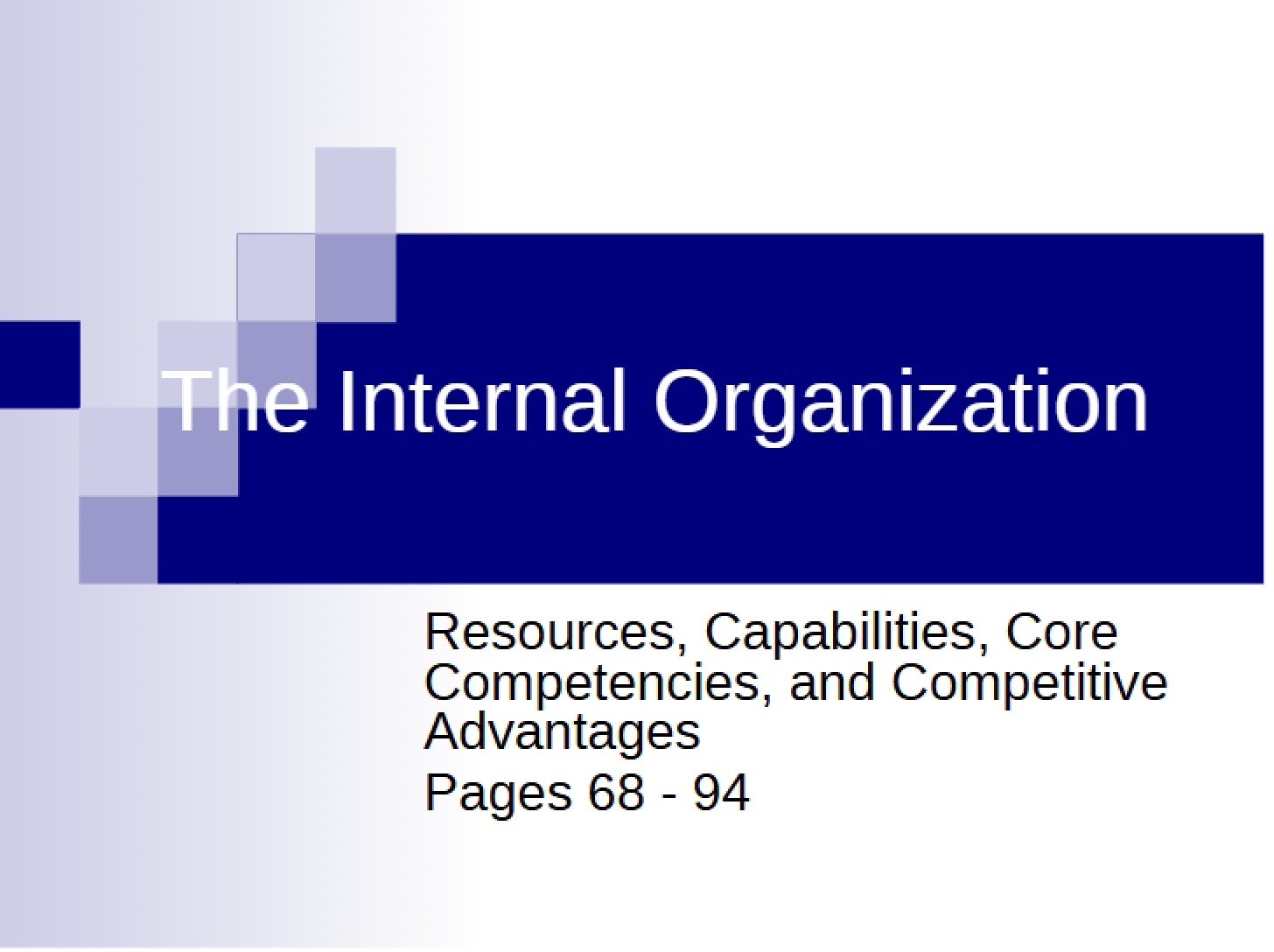 Internal Org Structure