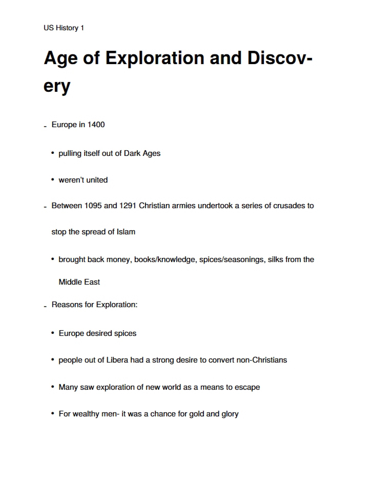 Discovery and Exploration Age