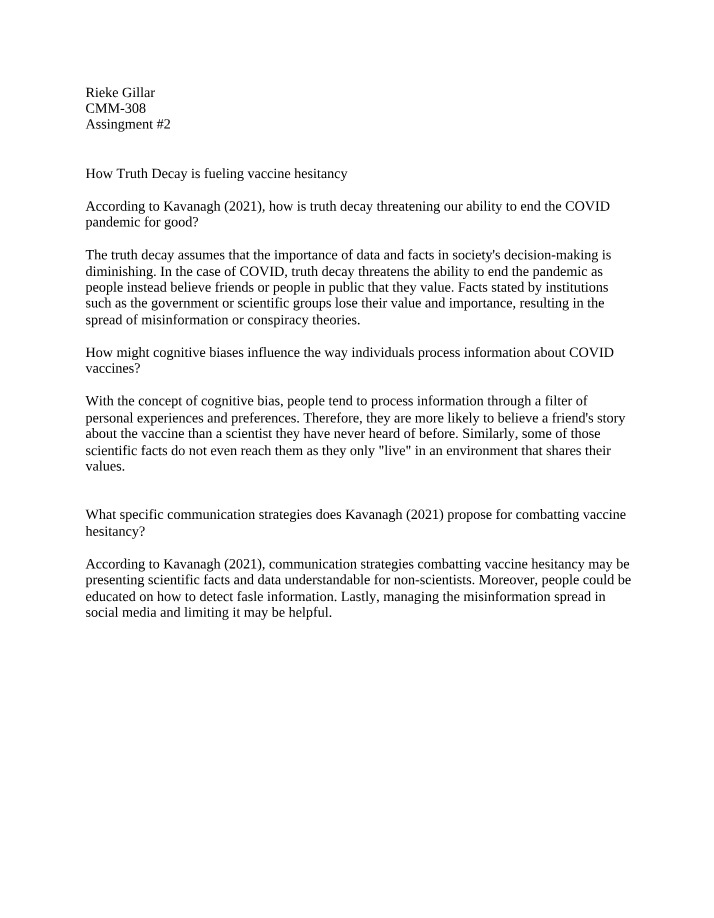 Vaccine Hesitancy Fueled by Truth Decay