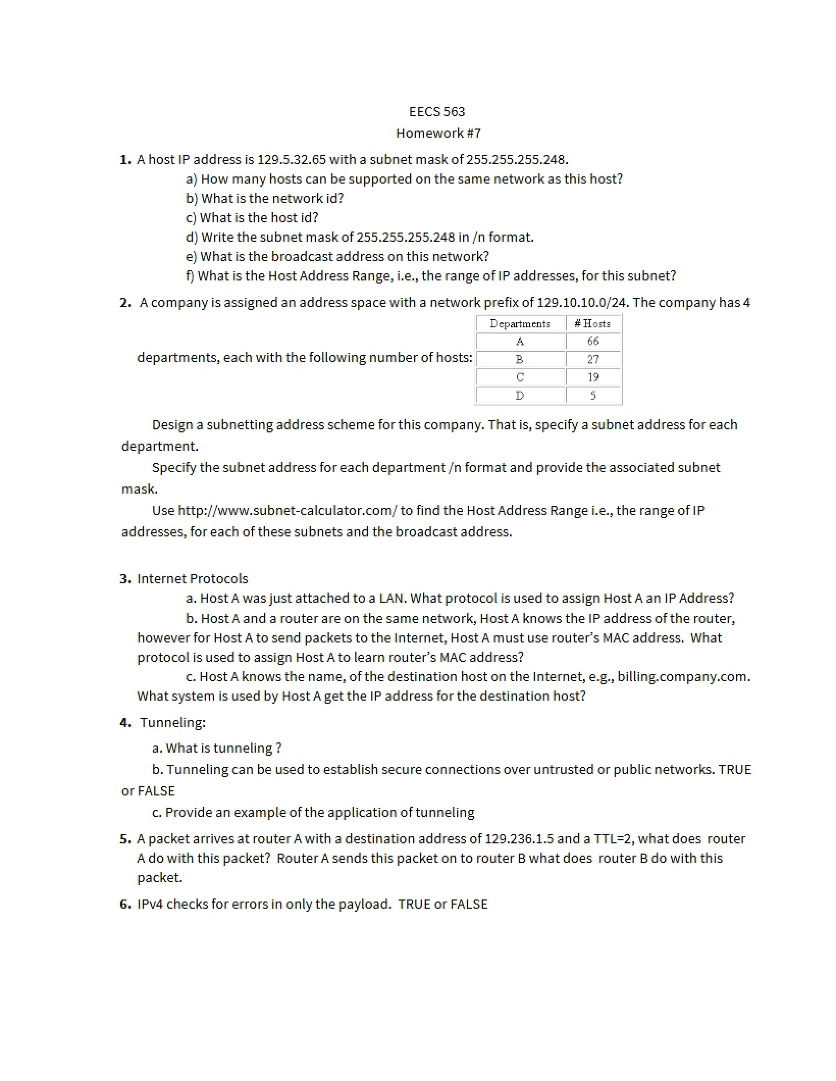 Assignment Seven