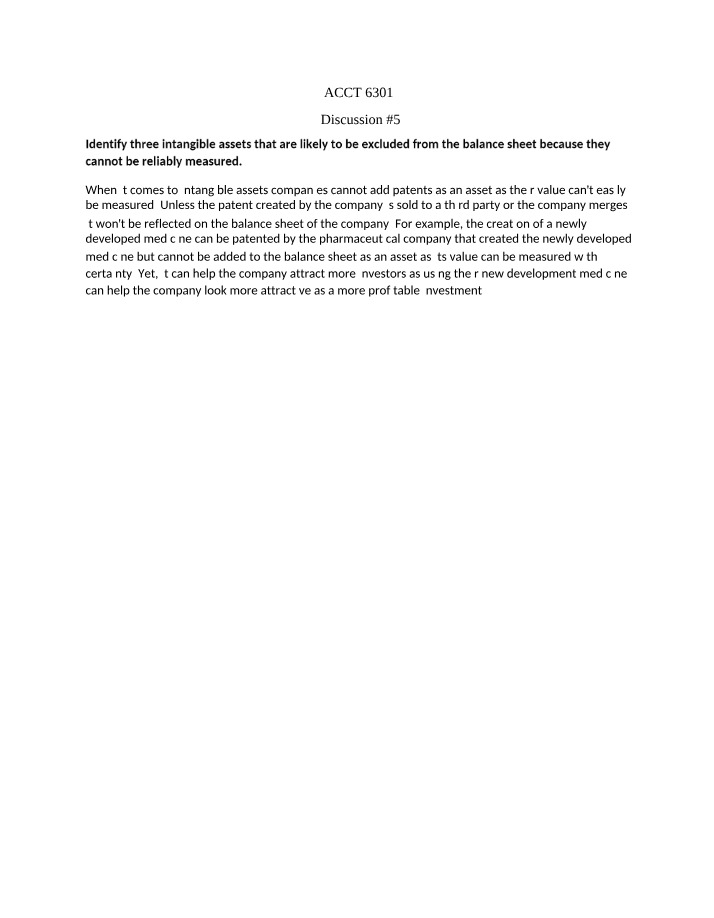 Discussion 5 - ACCT 6301