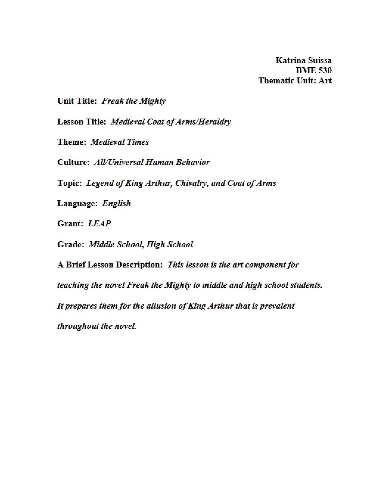 ESL Lesson Plan Template
