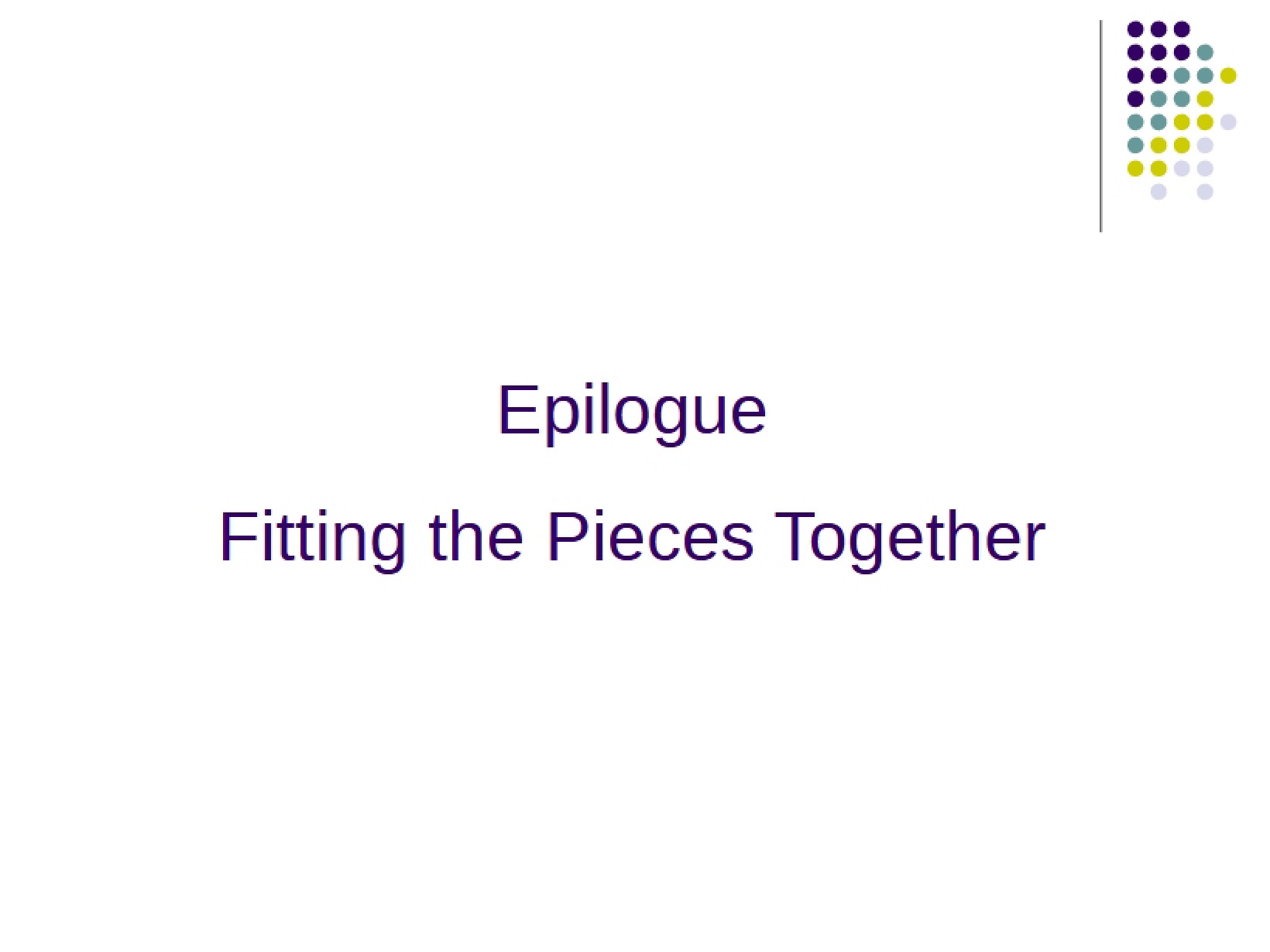 Epilogue Section