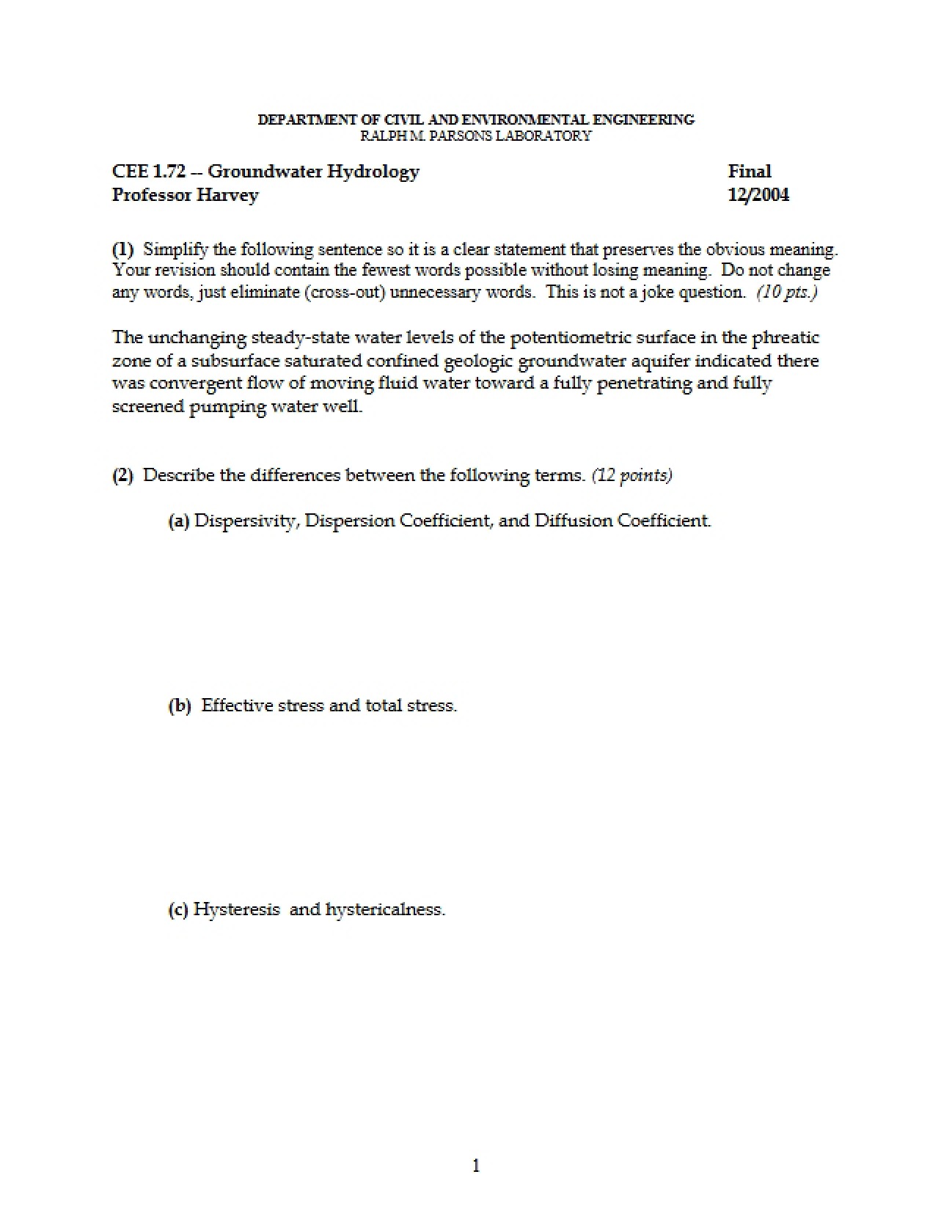 Hydrology Study Guide