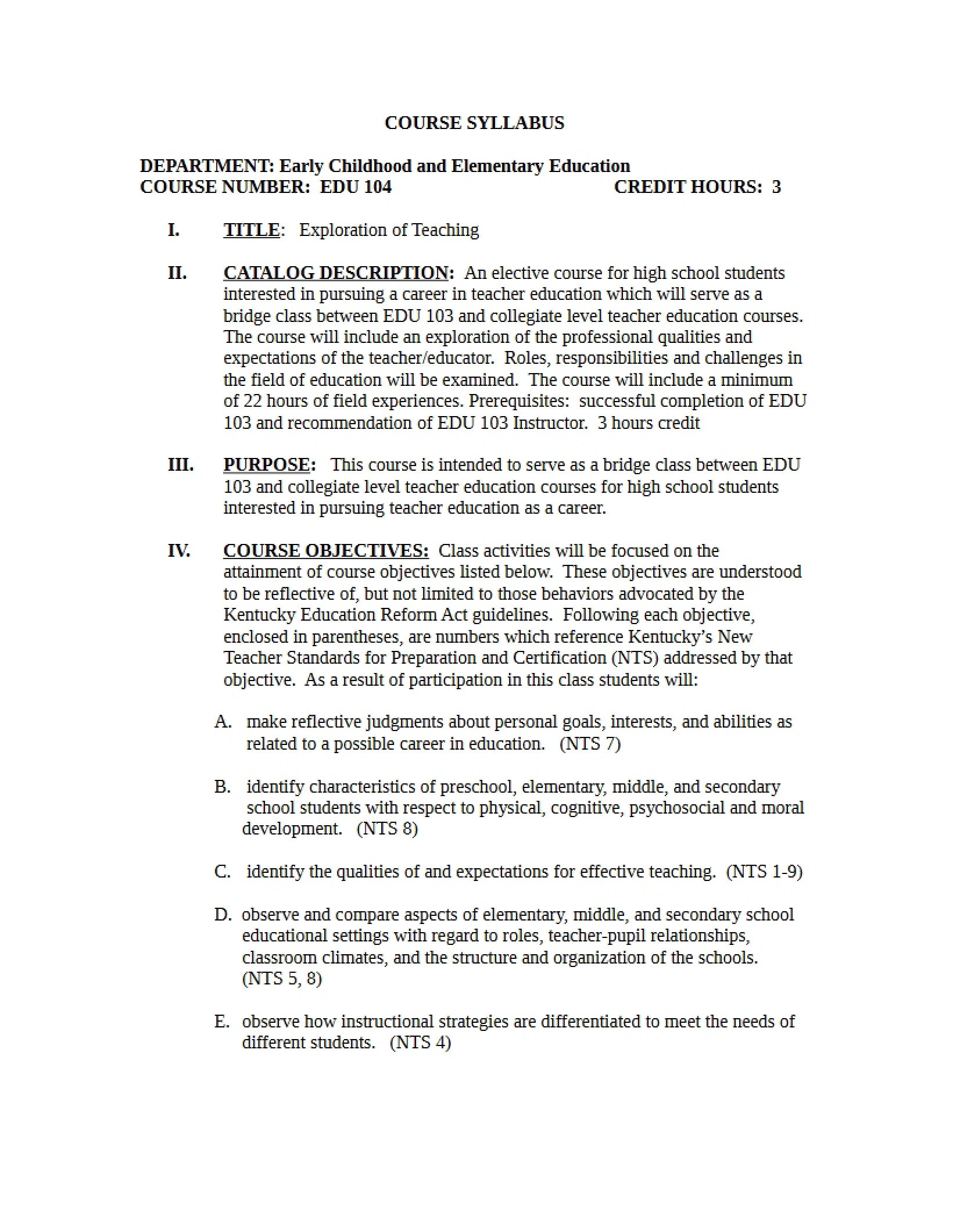 Syllabus