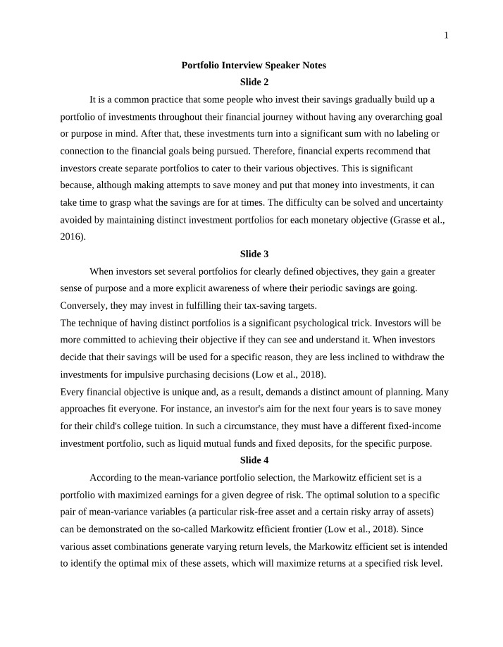 Speaker Notes for Portfolio Interview