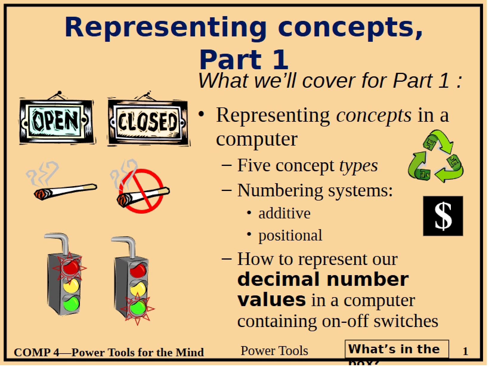 Part One Representing Concepts