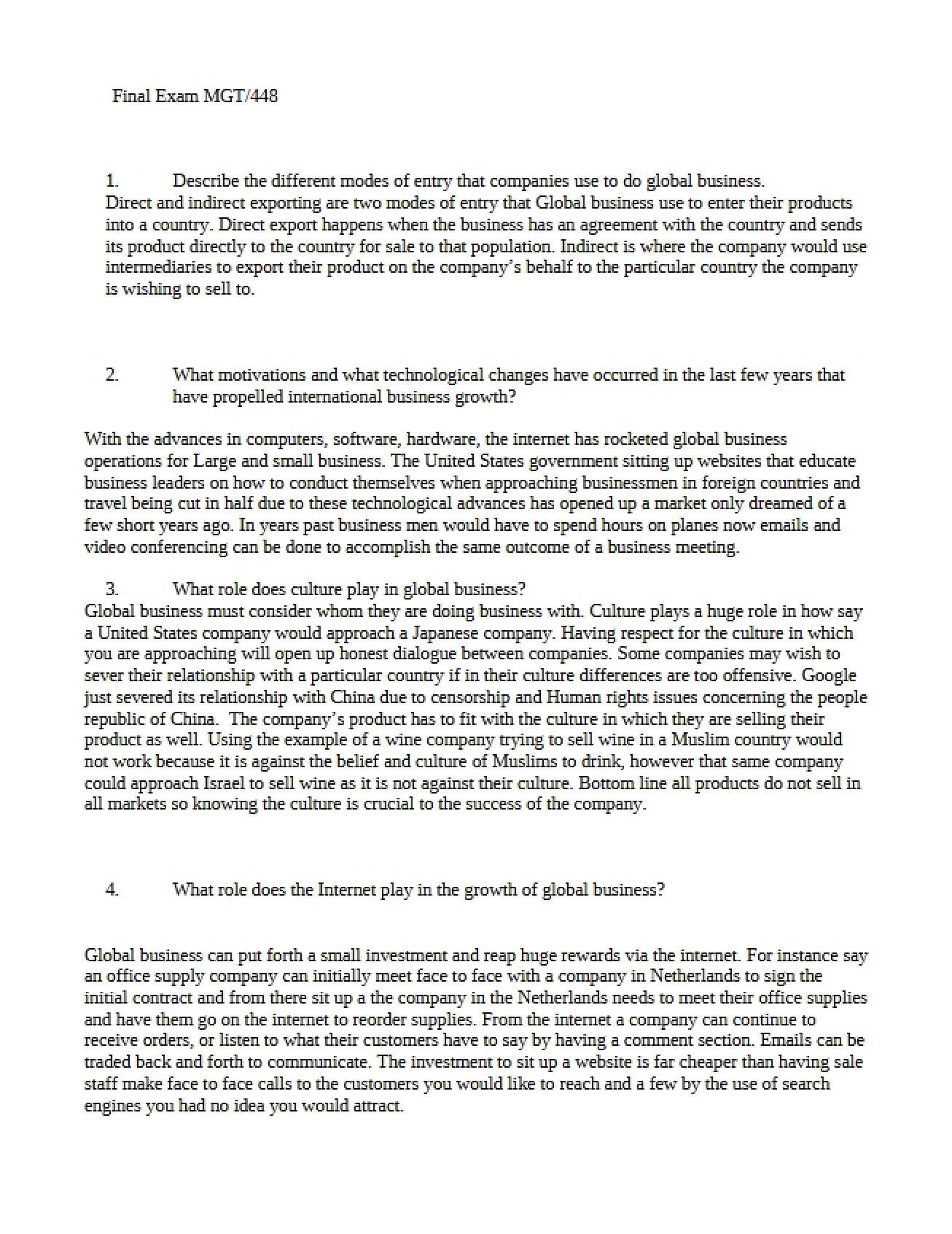 Term Final Test
