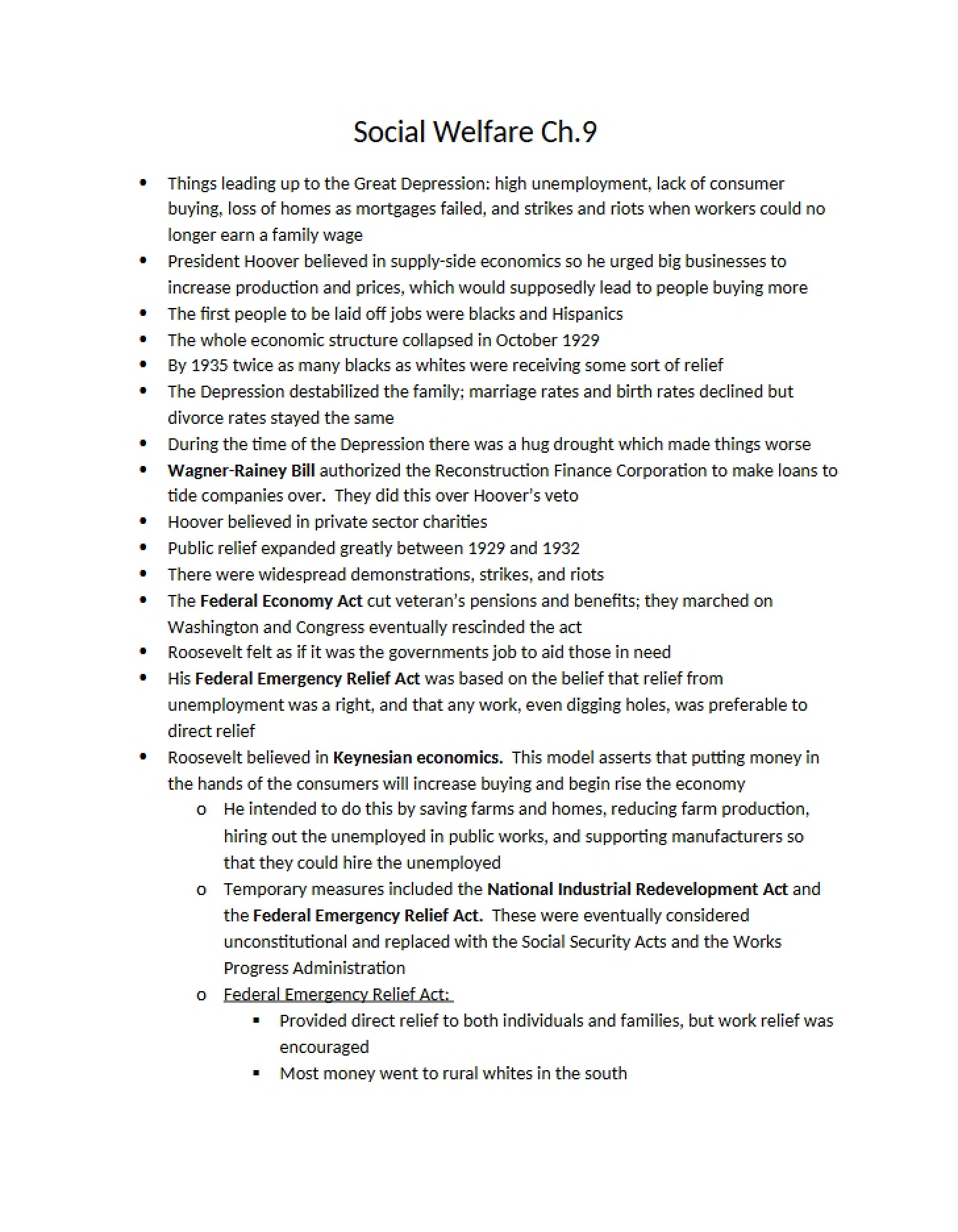 Welfare of Society - SOC 325