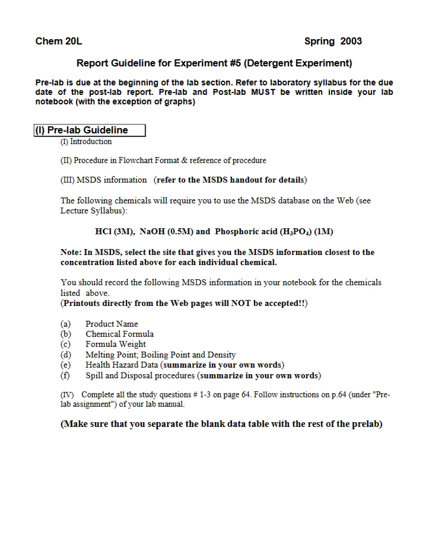 Official Guidelines