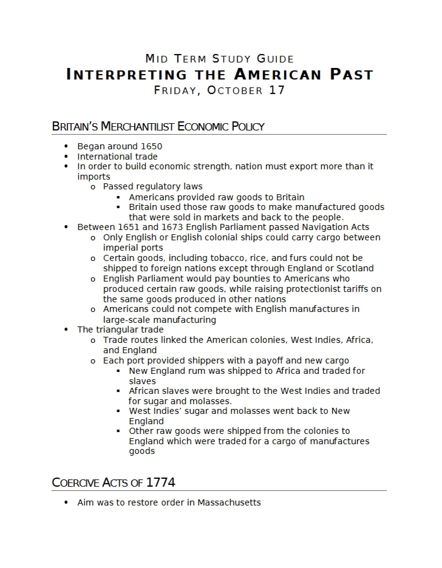 American Past Interpretation