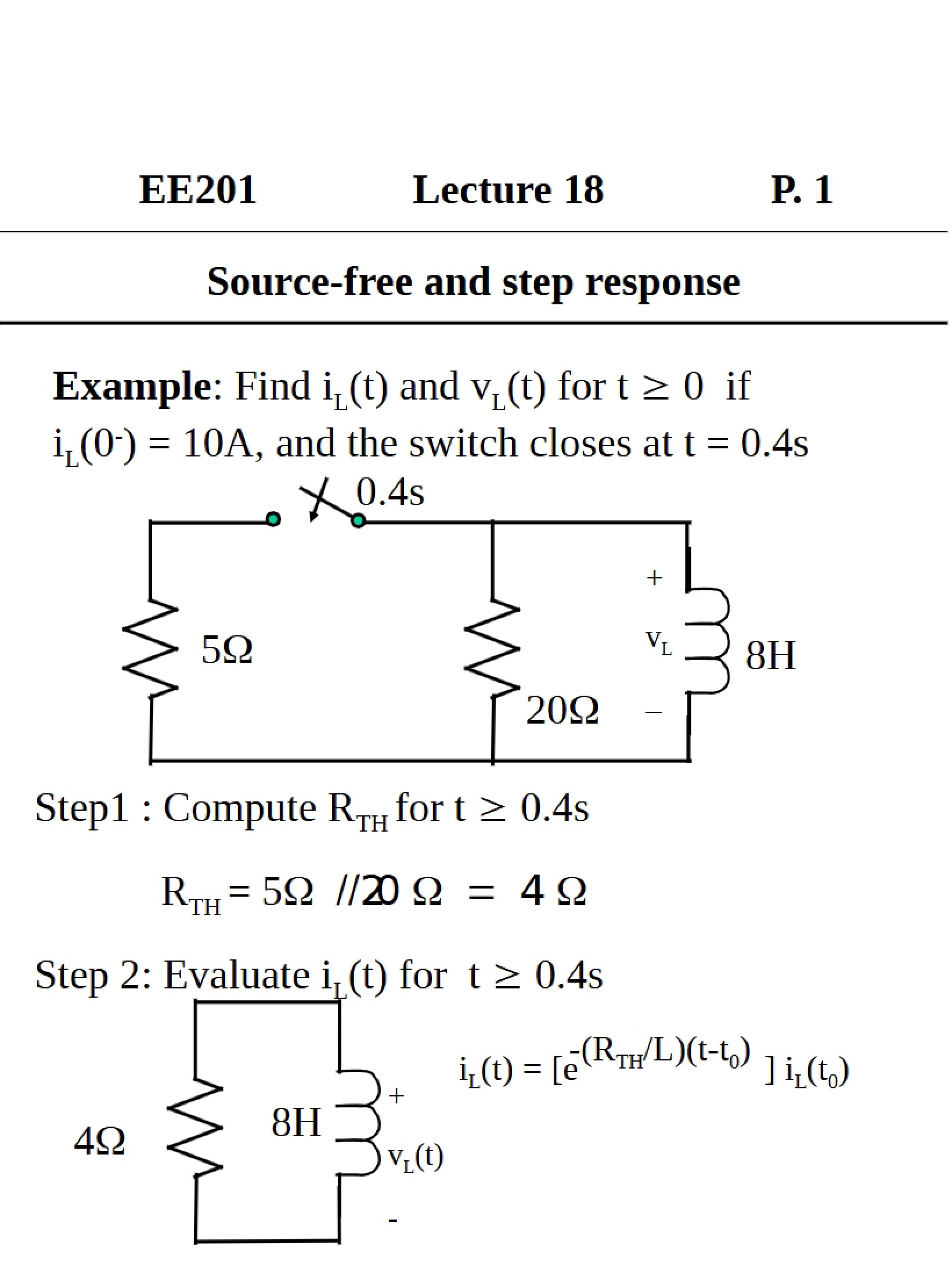 Class Lecture Eighteen