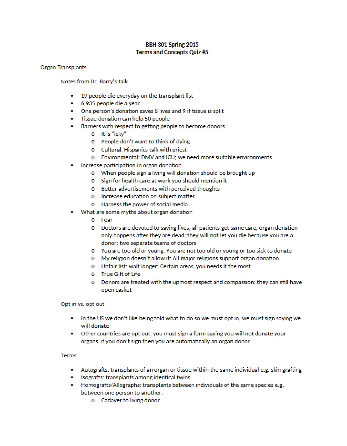 Quiz 5 Concepts and Terms