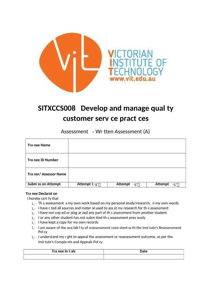 Quality Customer Service Practices in Australia